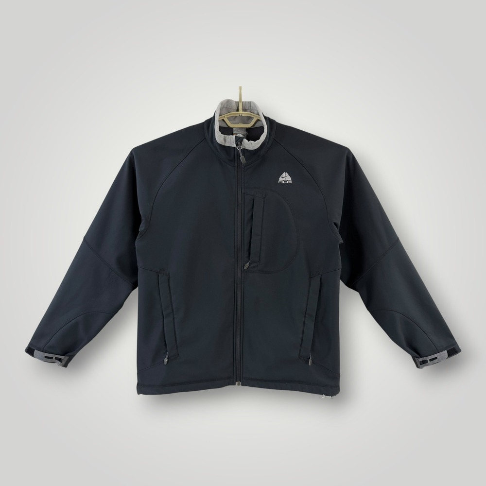 VTG Nike ACG Mens Softshell Fleece Lined Jacket Black Size L